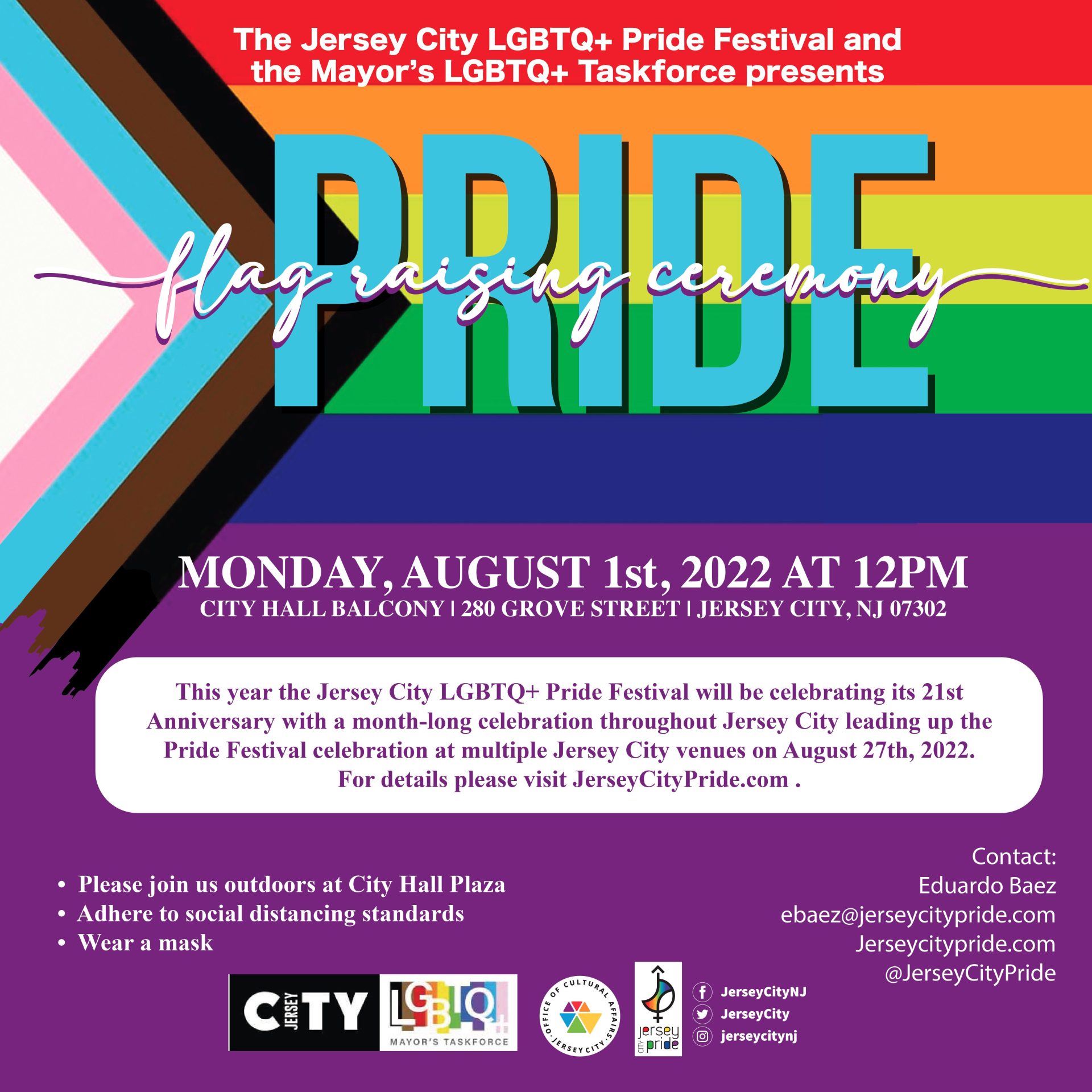 Jersey City Pride Flag Raising Jersey City LGBTQ+ Pride Festival